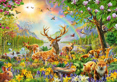 Ravensburger Puzzle jigsaw pentru copii - 13352 Familie de căprioare grațioase - puzzle jigsaw de 200 de piese pentru copii cu vârsta de 8 ani și peste Puzzle Naty Shop