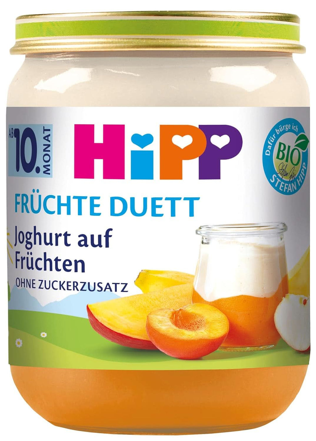 Hipp Organic Fruit Duet Iaurt de fructe, pachet de 6 (6 x 160G) Mama si Copilul Naty Shop 6 x 160 grame Iaurt cu fructe