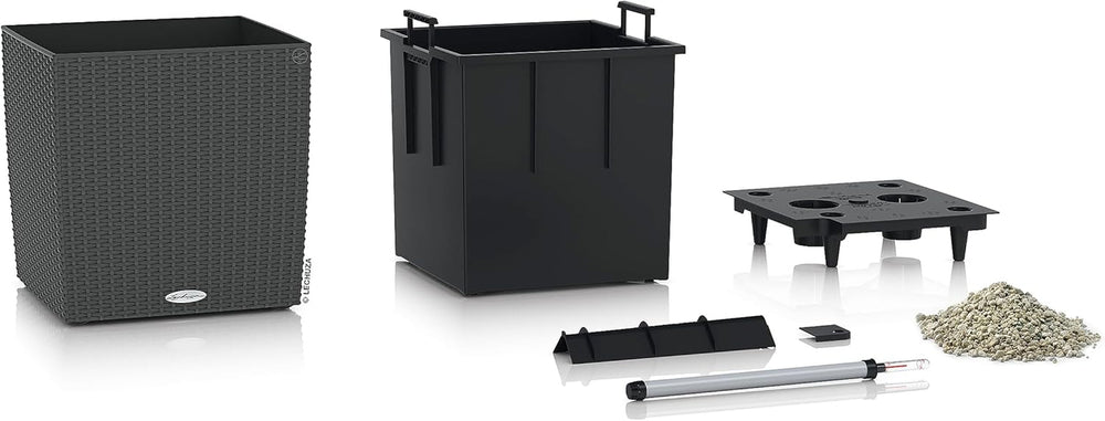 LECHUZA CUBE Cottage 30 granit 15372