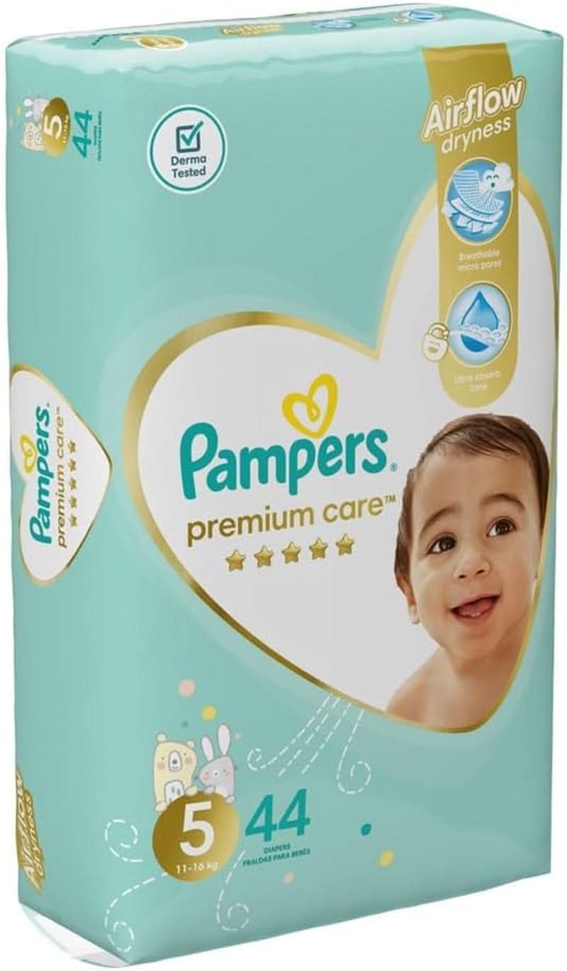 Pampers Premium Care Windeln, Größe 5, 11 - 18 kg, 44 Stück Mutter und Kind Naty Shop