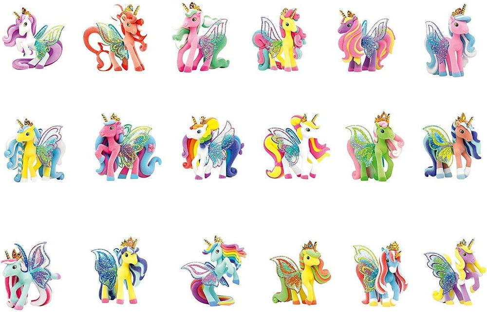 Galupy Einhorn – 3er-Pack Einhornfiguren, Einhornspielzeug zum Sammeln, Shiny Wings Ponyfiguren und Swarovski-Kristall-Actionfiguren im Naty Shop