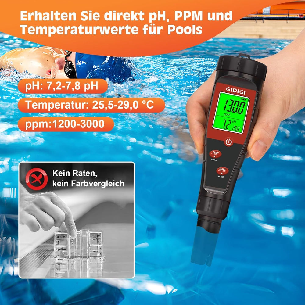 pH-metru pentru apă hidroponică, tester digital de pH pentru apă, tester TDS, test EC PPM pentru nutrienți ai plantelor, conductivitate 4 în 1, stilou pH pentru apă potabilă, DWC, plante de apartament
