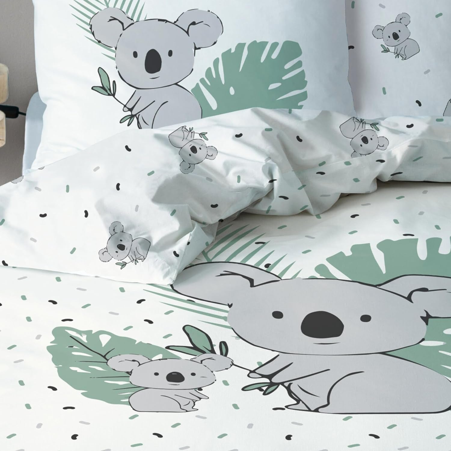 Lenjerie de pat pentru copii, Ursuletul Koala, unisex, 100% bumbac Lenjerie de pat - copii Naty Shop