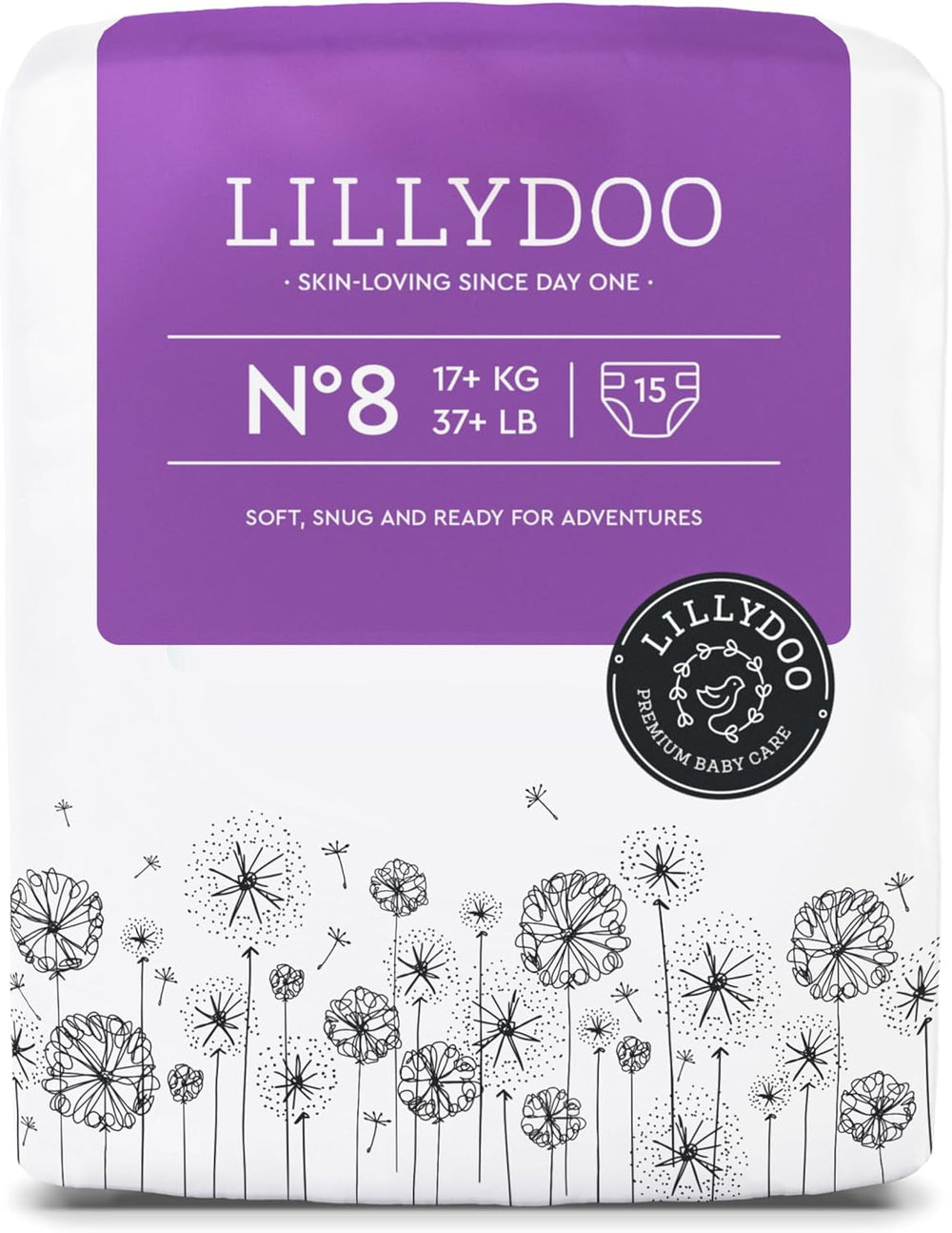 Scutece pentru bebeluși LILLYDOO prietenoase cu pielea - Mărimea 3 (6-10 kg), 29 de bucăți, protecție fiabilă împotriva scurgerilor, moi, fără parfum și fără loțiune pentru pielea sensibilă, testate dermatologic