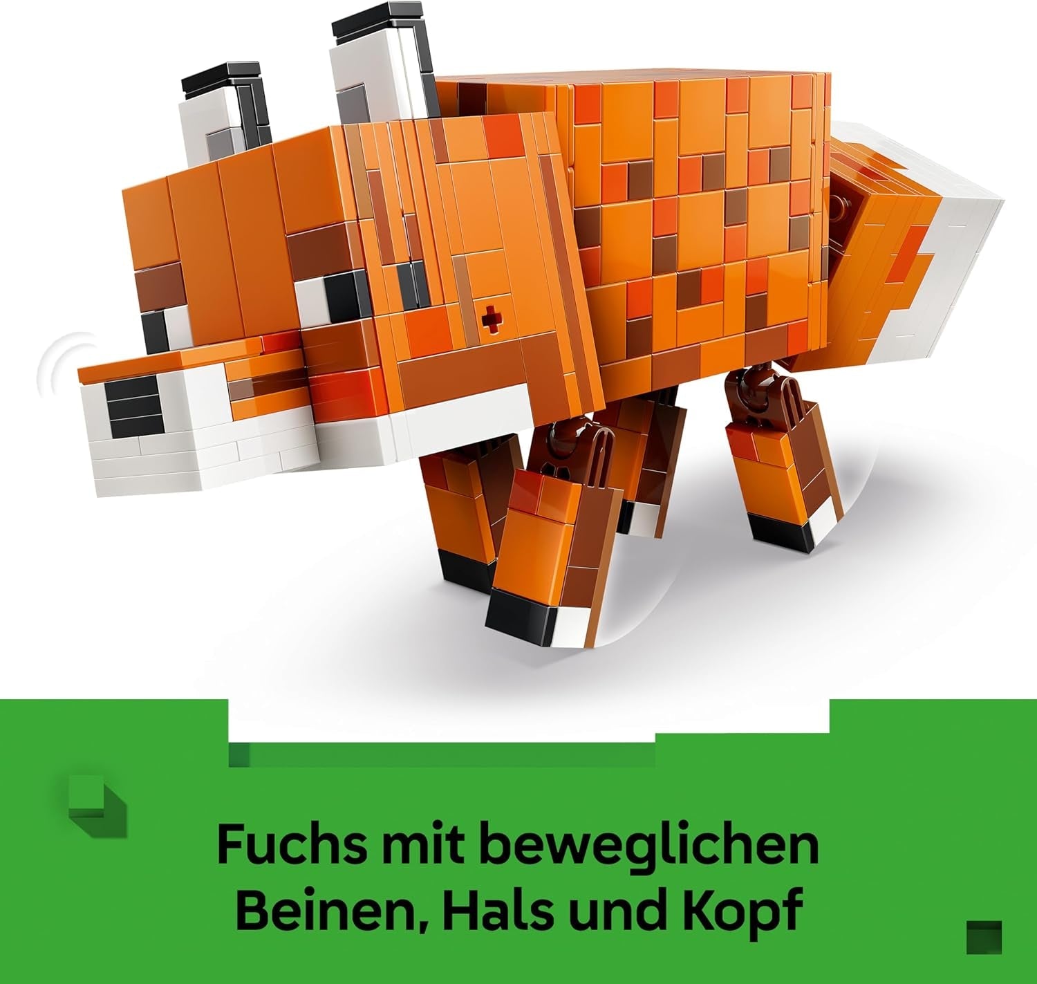 LEGO Minecraft Der Fuchs - 3D-Puzzle Tierfigur mit Zubehör - Gaming Deko für Schlafzimmer oder Gaming Raum - Gamer Spielzeug zum Geburtstag für Jungen, Mädchen und Fans ab 10 Jahren - 21588