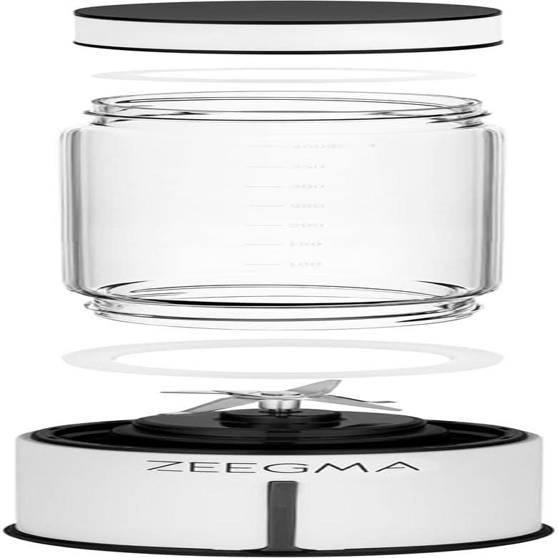 ZEEGMA Vitamine GO Tragbarer Mixer für Cocktails und Smoothies 300 W, persönlicher Mixer, Mini-Mixer 450 ml mit 6 Klingen, 2 Geschwindigkeiten Akku 5000 Mah, 25 Anwendungen pro Ladung