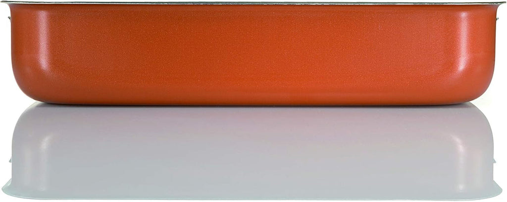 Tava de copt teflon Zecchino 40x28cm, aluminiu, multicolor, 40x28 Matrite si tavi pentru copt Naty Shop