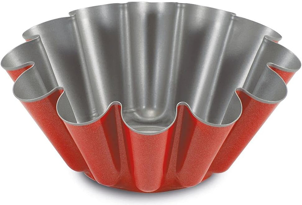 52022HGNA Rossana 2.0, Puddingform 22 cm, Stahl mit Antihaftbeschichtung, Farbe rot/grau, Edelstahl Backformen und Tabletts Naty Shop