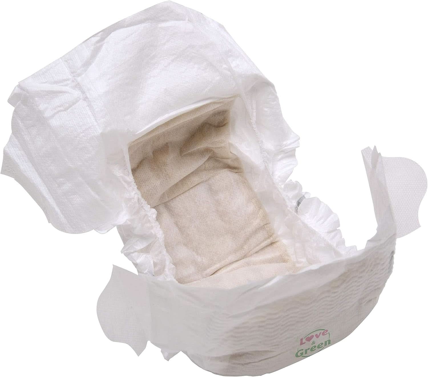 Love Green Nature, ungebleichte ökologische Windeln, ohne Chlor, verschiedene Größen Mutter und Kind Naty Shop