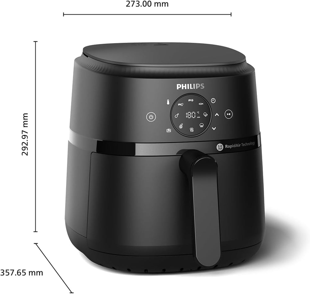 Philips Airfryer 2000-Serie 4,2 l – digitaler Touchscreen, 13 Kochoptionen, 9 voreingestellte Funktionen, bis zu 90 % weniger Fett mit Rapidair-Technologie, Leistung 1500 W. Haushaltsgeräte Naty Shop