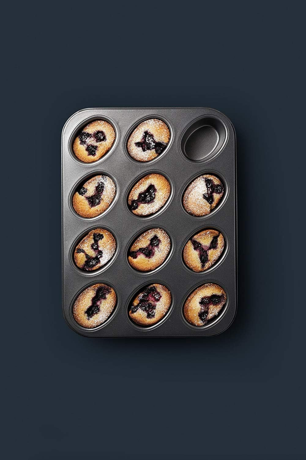 Masterclass Friand Pan – 12 Loch, Grau Formen und Backbleche Naty Shop