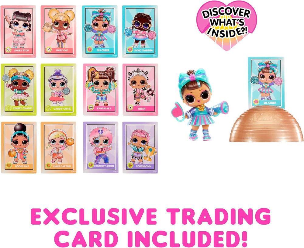 LOL Surprise! Colecția All-Star Sports Vault Tots - Include 1 păpușă, ambalaj blindat, 12 păpuși de colecție, 8 accesorii de despachetat, ideal pentru copii cu vârsta de 4 ani și peste, roz