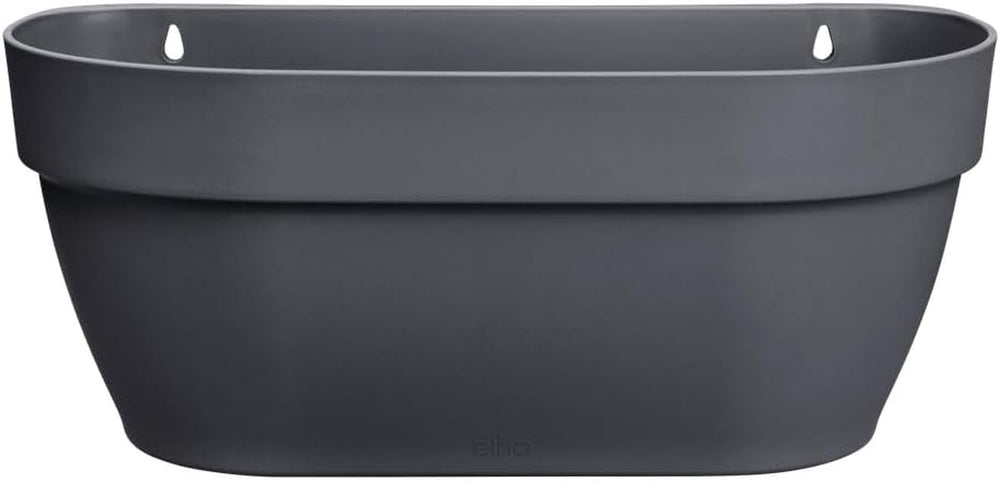 elho Vibia Campana Jardinieră de perete 35 - Jardinieră pentru balcon și utilizare în exterior - Ø 35,0 x H 14,8 cm - Negru/Antracit