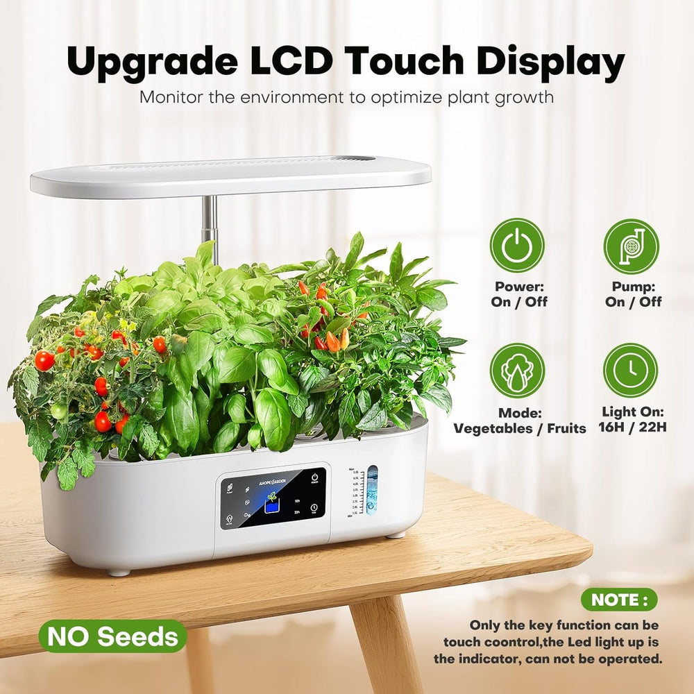 Kit sistem de creștere hidroponică pentru grădină de plante aromatice interioare cu lumină de creștere