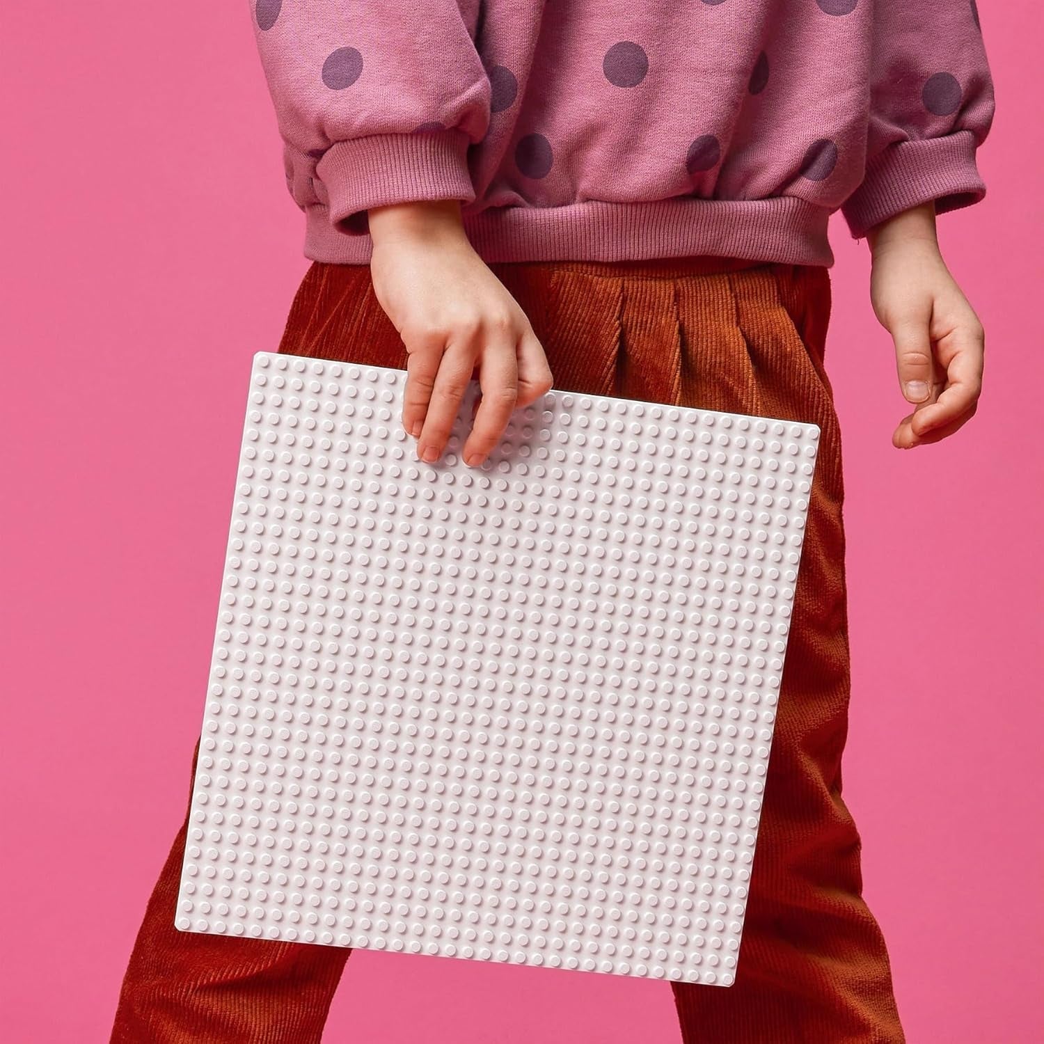 LEGO 11026 Klassischer weißer Baustein, quadratische Grundplatte mit 32 x 32 Vertiefungen als Grundsets, Bauspielzeug (2er-Pack).