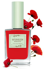 Oja roșie cu uscare rapidă (Poppy Red) - ojă naturală cu formulă vegană - respirabilă, sustenabilă și de lungă durată, 14 ml