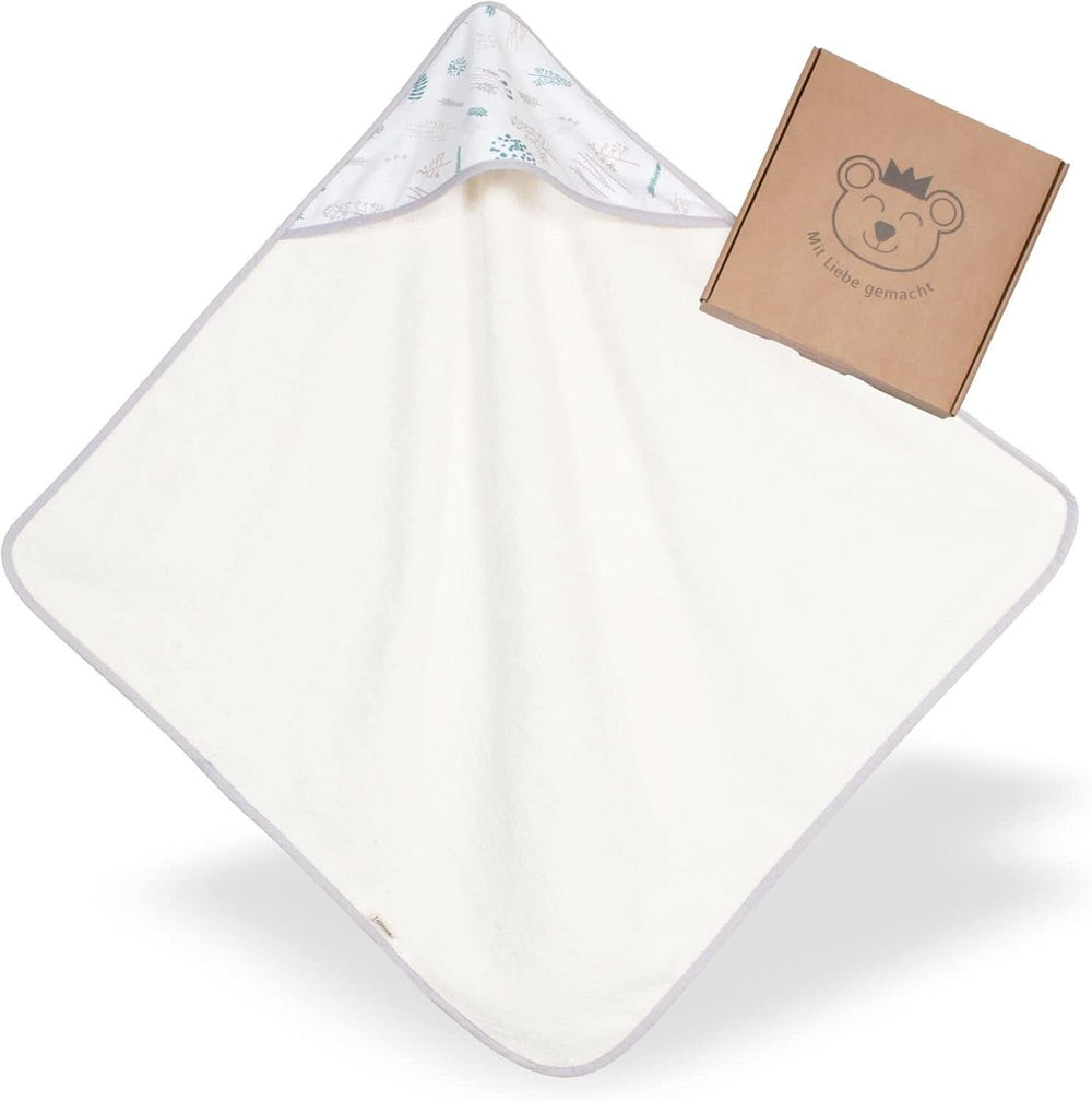 Kapuzenhandtuch für Kinder | 75X75Cm | 100 % Baumwolle | Öko-TEX 100 | Nr. 1 Anbieter für Kliniken | Unisex-Mutter-Kind-Naty-Shop