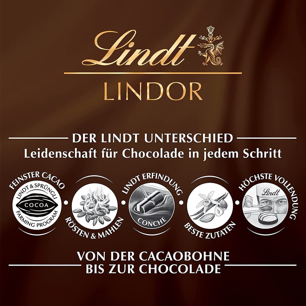 Lindt Schokolade LINDOR Eier Mix | 254 G | 55 X LINDOR Eier Mit Zartschmelzender Füllung in Den Sorten Milch, Weiß Und 45% Feinherb | Oster Schokolade | Schokoladengeschenk | Ostereier | Schokoeier Naty Shop