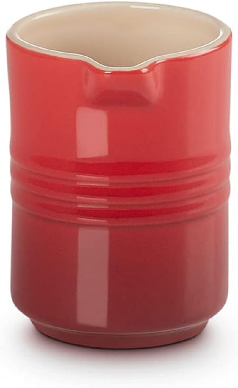 Cană de lapte din gresie Le Creuset, 150 ml, roșu cireș, 91051700060099
