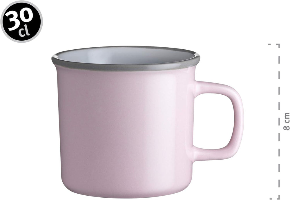 Mäser Geschirr-Set, Steingut Maila Rosa/Grau/Blau/Grün, 4-Personen-Set Tableware Naty Shop