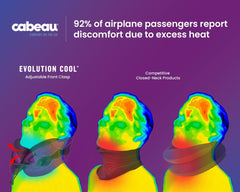 Pernă pentru gât Cabeau pentru călătorii cu zboruri lungi - Evolution Cool - Spumă de memorie de susținere cu deschideri de ventilație - Compact cu geantă de transport (Violet) Perne calatorie Naty Shop