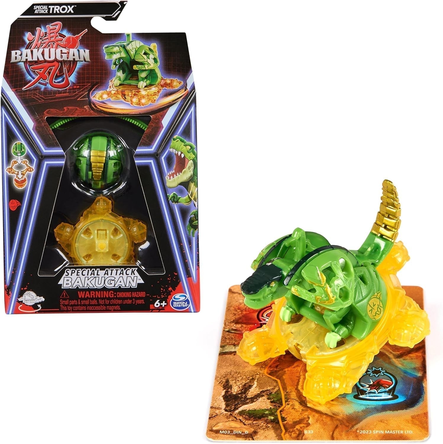 Bakugan 3.0 Special Attack 1-pack, Figurină de acțiune personalizabilă cu card de personaj de colecționat, Variante diferite, Pentru copii cu vârsta de peste 6 ani Action figures Naty Shop Atac special Trox
