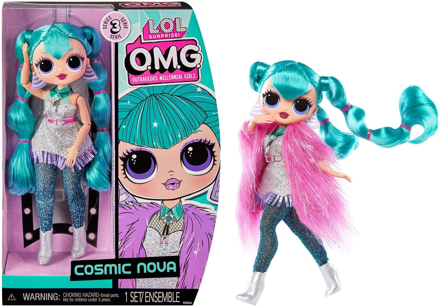 L.O.L. Surprise! OMG Modepuppe - COSMIC NOVA - Enthält Modepuppe, mehrere Überraschungen und fabelhafte Accessoires - Ein tolles Geschenk für Kinder ab dem Altervon 4 Jahren