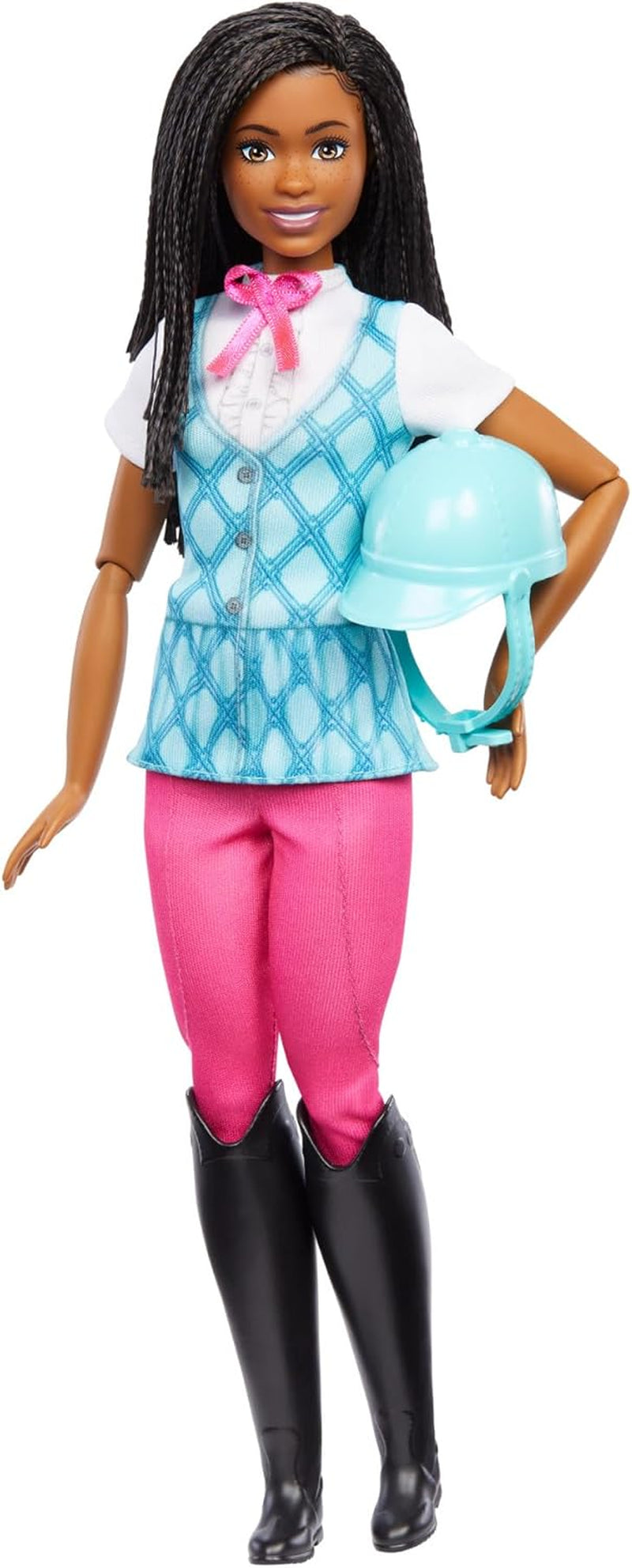 Barbie Puppe Malibu“ und Zubehör von Barbie Mysteries: Das geheimnisvolle Pferdeabenteuer“, inklusive Modepuppe, abnehmbarem Reitoutfit und Helm, HXJ38