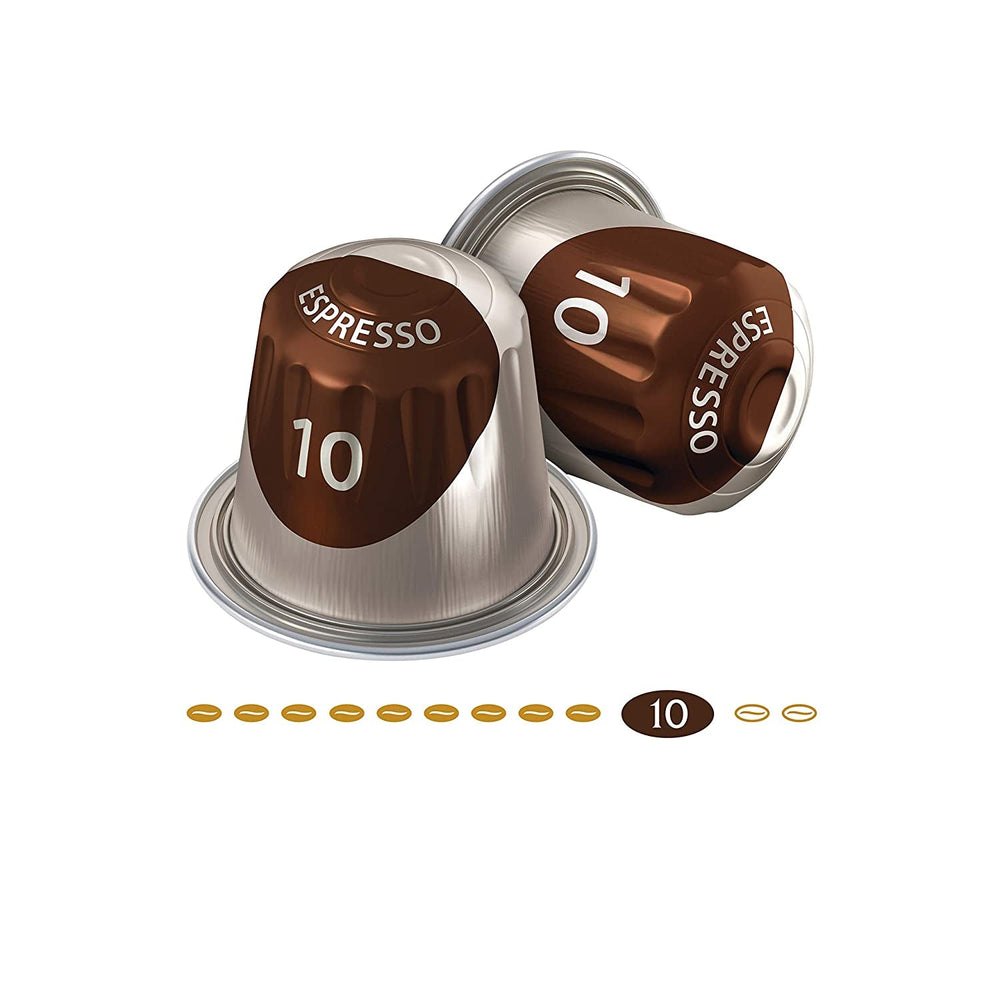 Jacobs Kaffeekapseln Espresso Intenso, Intensität 10/12, 10 x 10 Getränke, Nespresso* kompatible Kaffee Kapseln, 100 Kapseln