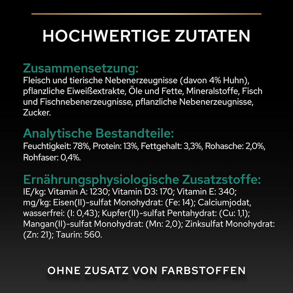 Hrană umedă sterilizată Pro Plan pentru pisici adulte, cu pui, pachet de 26 (26 x 85 g)