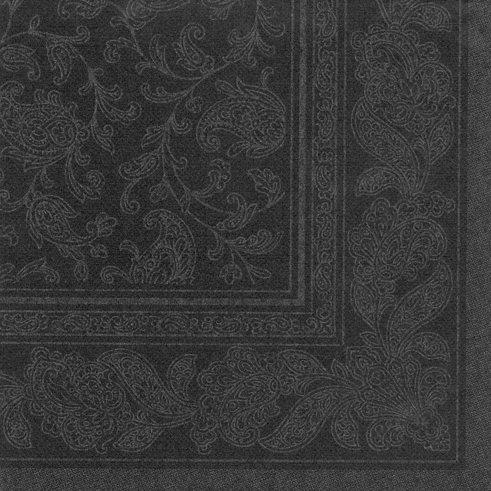 50 șervețele ROYAL Collection 1/4-fold 40 X 40 negru "Ornamente"