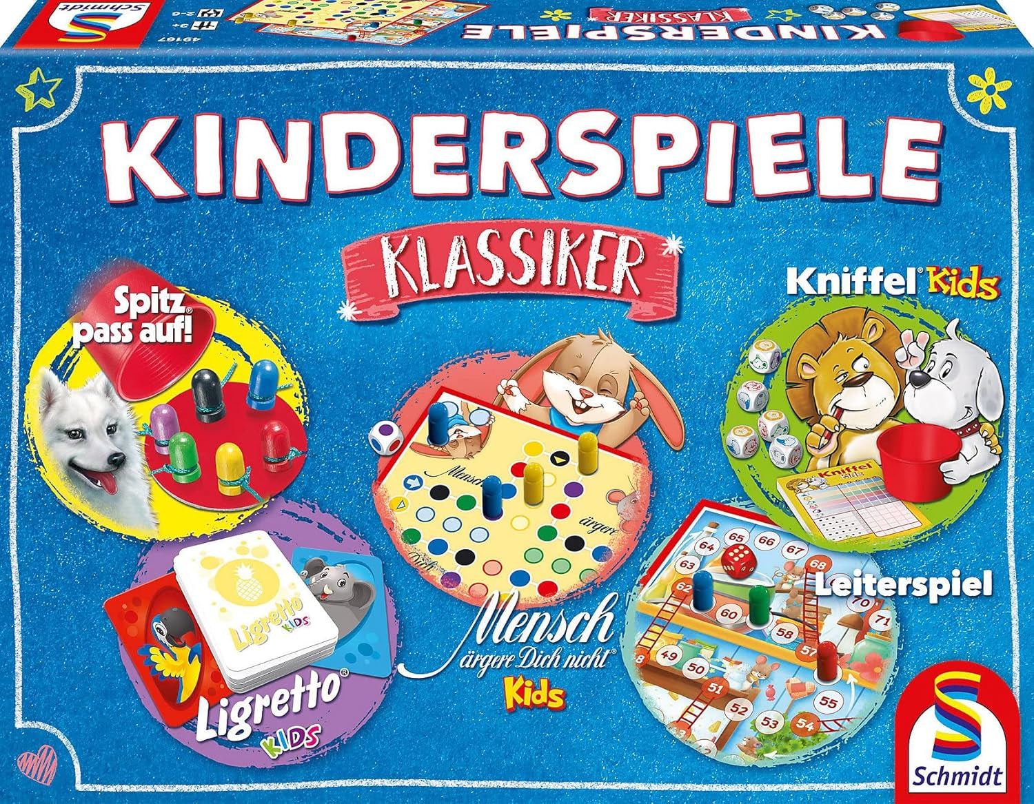 Schmidt Spiele 49189 Klassische Spiele für Kinder, Spielesammlung für Kinder, bunt
