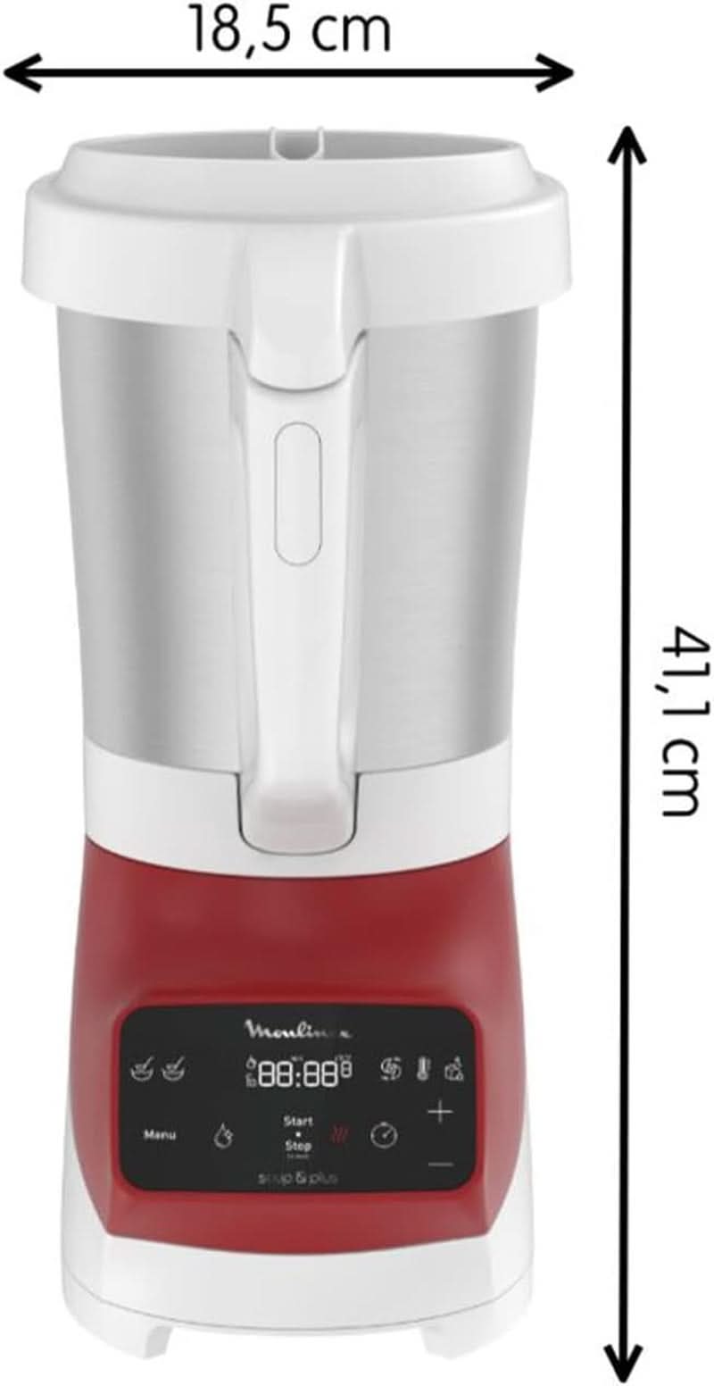 Soup&Plus LM924500 Standmixer, 1100 W, Schüssel 2 L, Edelstahlklingen, 3 automatische Programme, Manueller Modus, Perfektes Mixen, Suppen, Smoothies, Eussies, Made in France, Soup&Plus Mother and Child Naty Shop