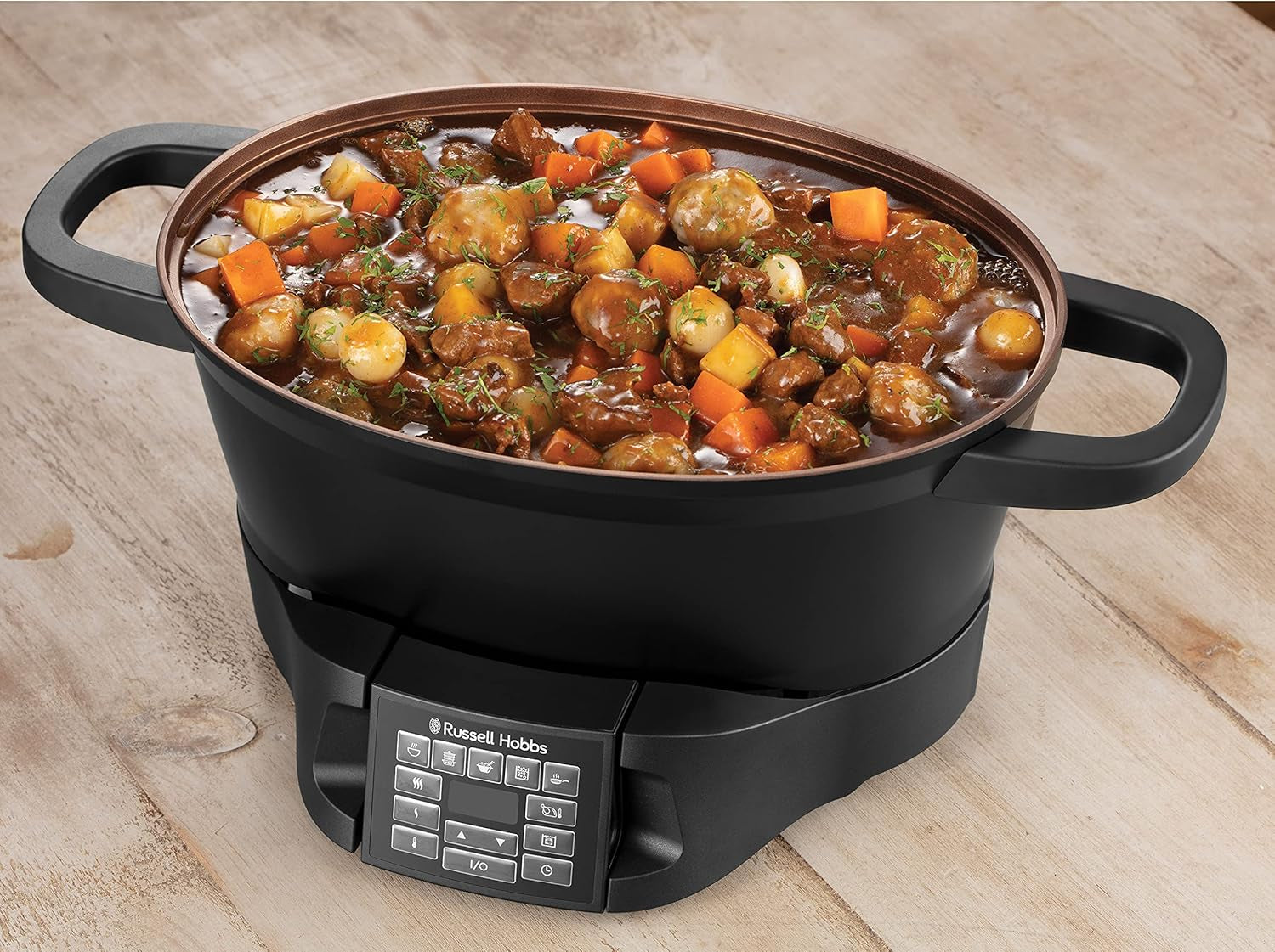 Multicooker Russell Hobbs 6.5L, afișaj digital, 8 funcții de gătit Slow Cooker Naty Shop