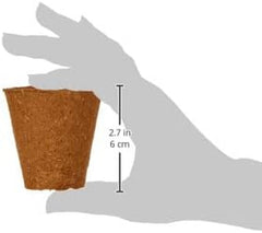 Ghivece Dehner pentru răsaduri, rotunde, Ø 6 cm, 96 bucăți, maro