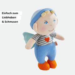 HABA Schutzengel Mats – Kuscheliges Stoffpüppchen (15 cm), ideales Willkommensgeschenk für Babys & Kleinkinder – Waschbar bei 30 °C – 2011869001
