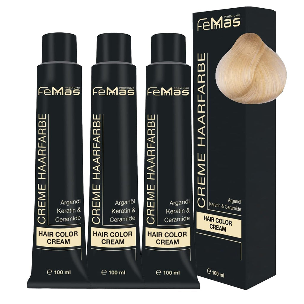 FemMas Hair Colour Pure & Mix Red I Cremă profesională cu ulei de argan, keratină și ceramide I Ca o vopsea de păr permanentă sau nuanță pentru rezultate radiante, de lungă durată I 100 ml