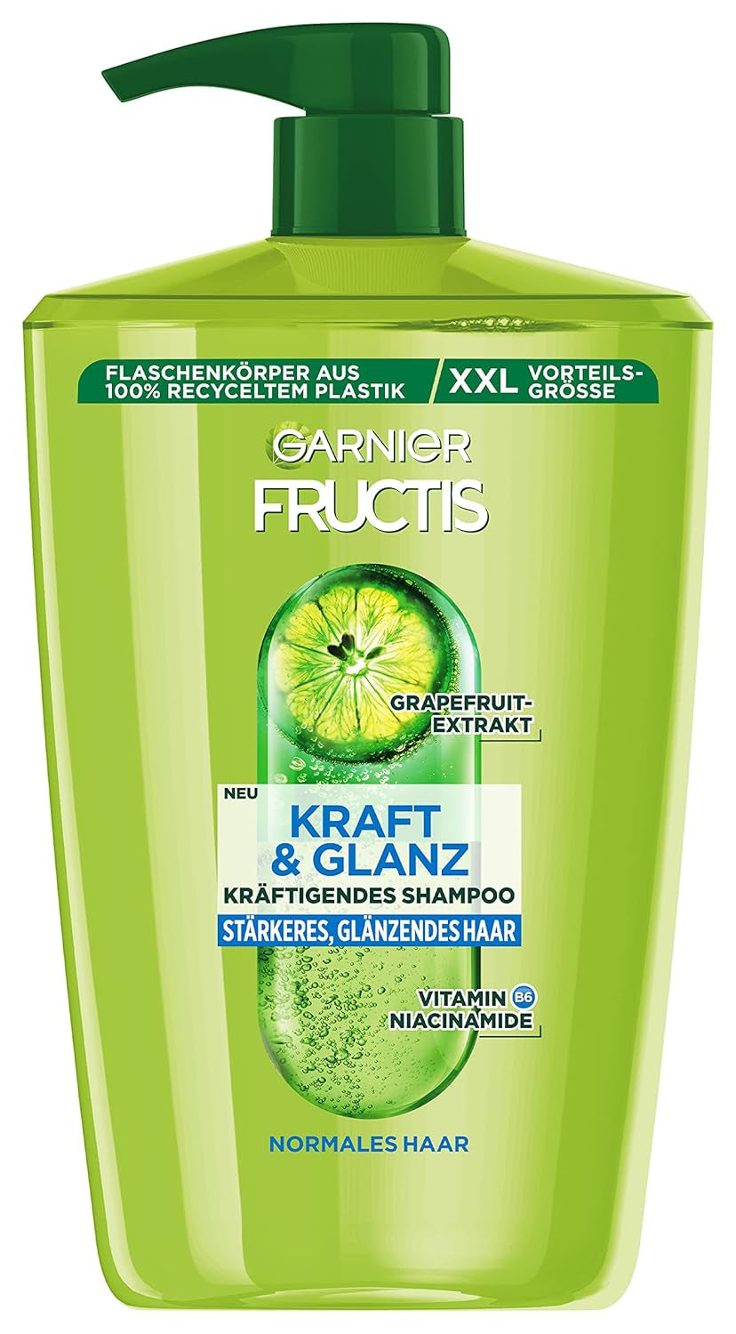 Garnier Fructis Strength And Shine Stärkendes Shampoo mit Grapefruitextrakt XXL, 1 Liter Dusche und Bad Garnier Standardtitel