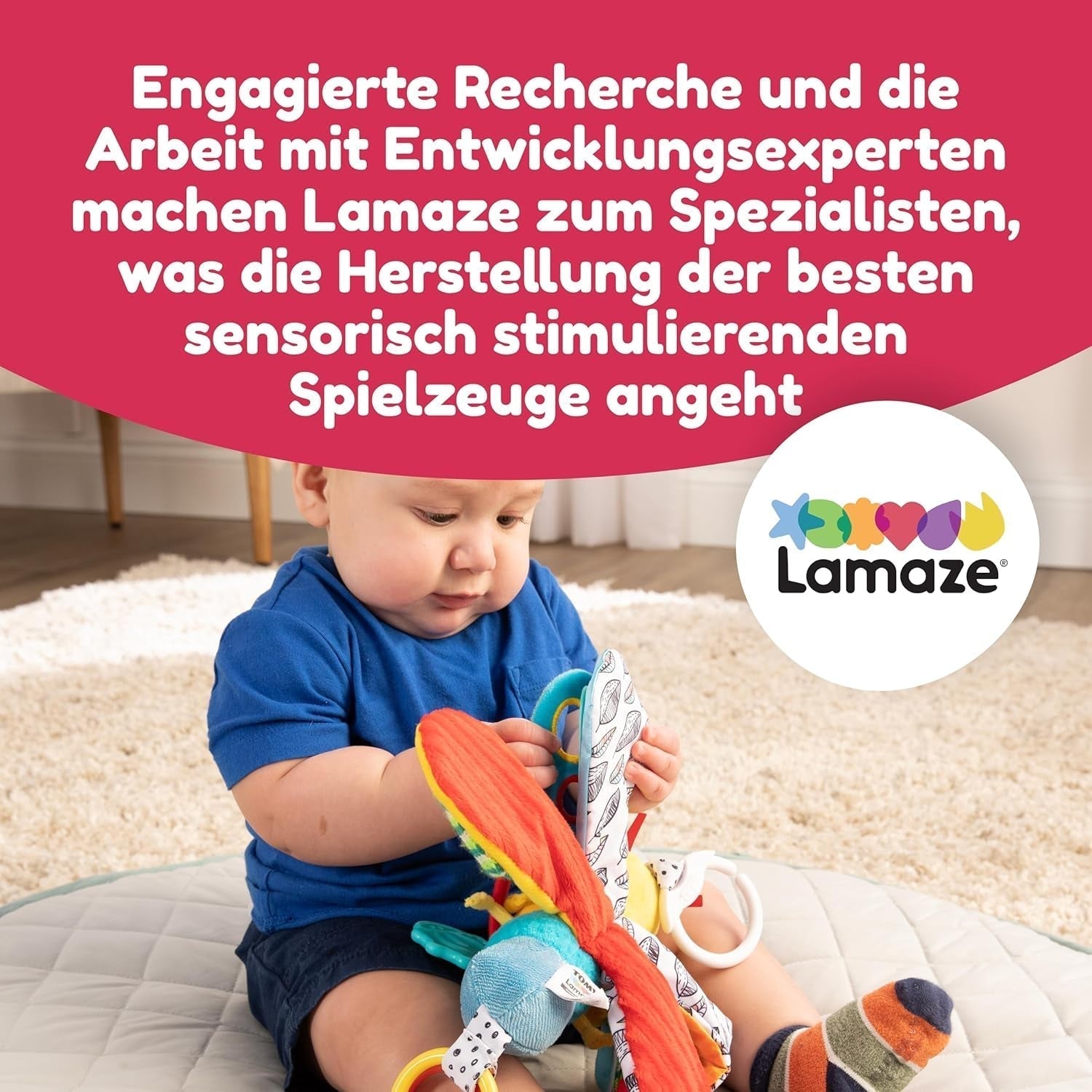 Jucărie pentru copii Lamaze "Freddie, licuriciul" Clip & Go, jucărie de înaltă calitate pentru copii mici, pandantiv de prindere pentru a consolida relația părinte-copil, de la 0 luni, Culori multiple Jucarii Bebe Naty Shop