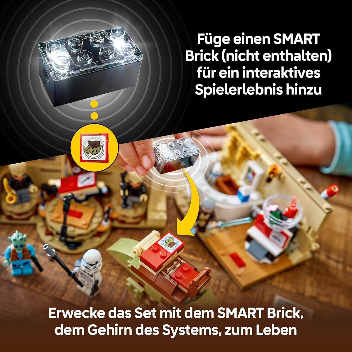 LEGO Star Wars 75425 SMART Play: Mos Eisley Cantina - Kompatibles Interaktives Spielzeug inkl. 3 SMART Tags und 2 Minifiguren - Geschenkidee für Jungen und Mädchen ab 8 Jahren & Erwachsene Fans
