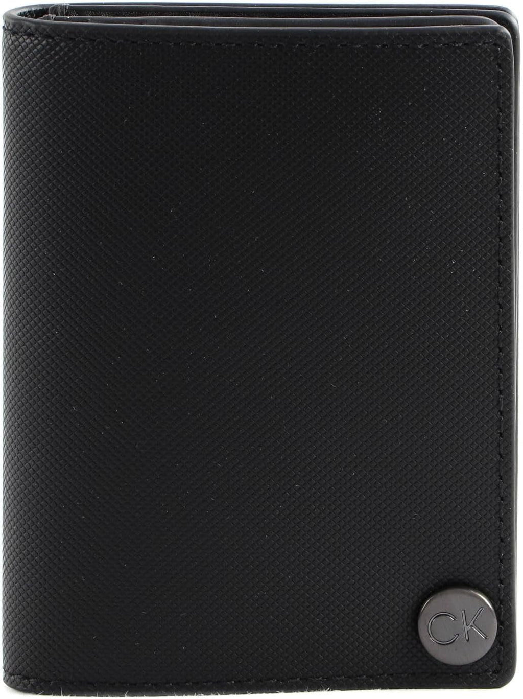 Calvin Klein CK CLEAN PQ COVERED CARDHOLDER Portofel pentru bărbați, negru (Ck Black), OS Portofel Barbati Naty Shop