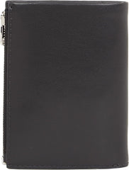 Calvin Klein METAL CK TRIFOLD 6CC W/DETACH C Portofel pentru bărbați, Black (Ck Black), OS Portofel Barbati Naty Shop