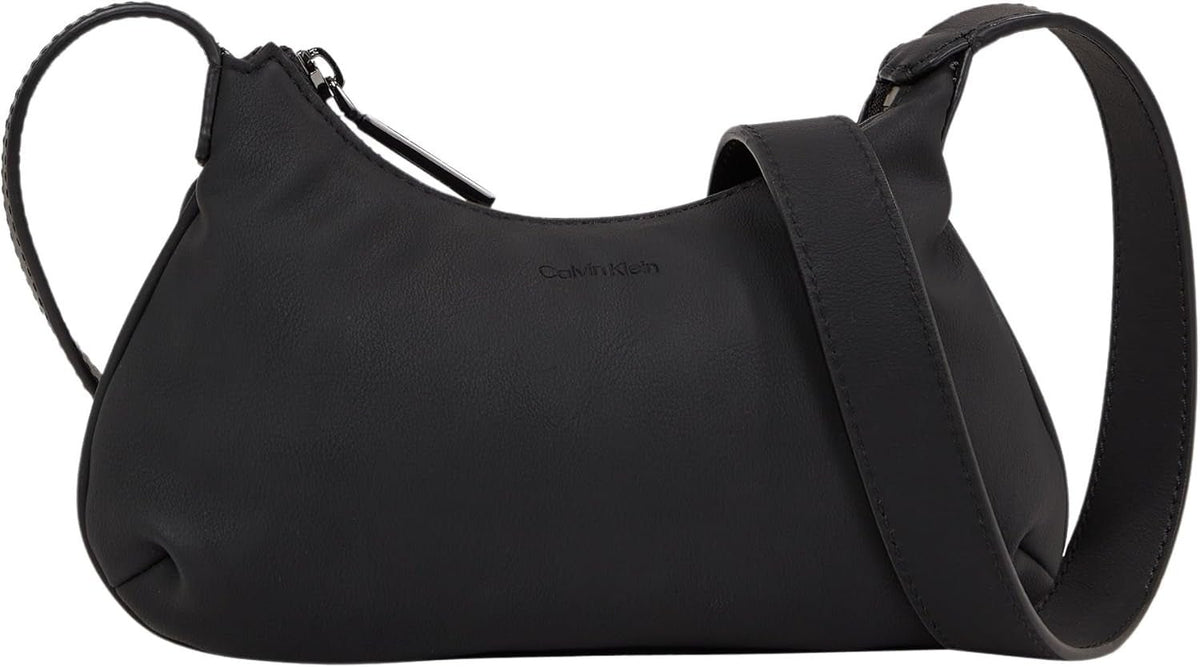 Calvin Klein sac de umăr Crossbody Klein cu fermoar, negru (Ck Black), mărime naturală Genti Femei Naty Shop Titlu implicit