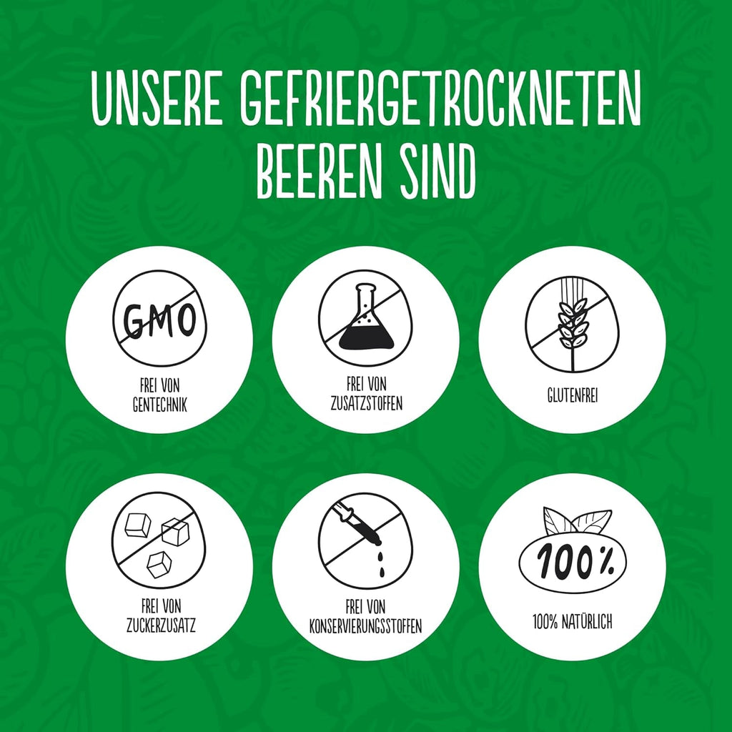 Căpșuni liofilizate Super Garden | Delicioase și 100% pure fructe liofilizate | Căpșuni uscate întregi pentru gustări sănătoase sau coacere | Căpșuni liofilizate 19g Produse deshidratate Naty Shop