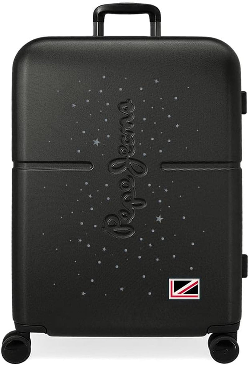 Cărucior de cabină Pepe Jeans Jane, 40 x 55 x 20 cm, negru, 40x55x20 cms, valiză de cabină Bagaje și echipament de călătorie Naty Shop Negru Caz mediu