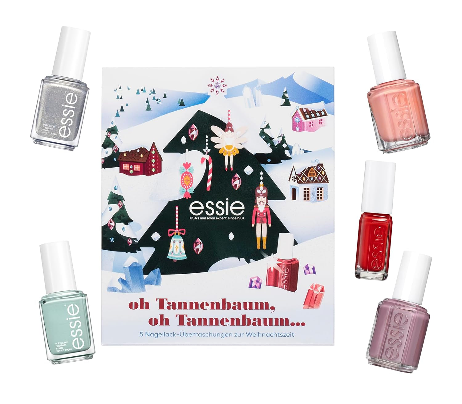 Set Essie Nailart pentru manichiură franceză (nr. 01 blanc, nr. 13 mademoiselle), ojă exclusivă: de înaltă calitate, rezistentă și intens colorată