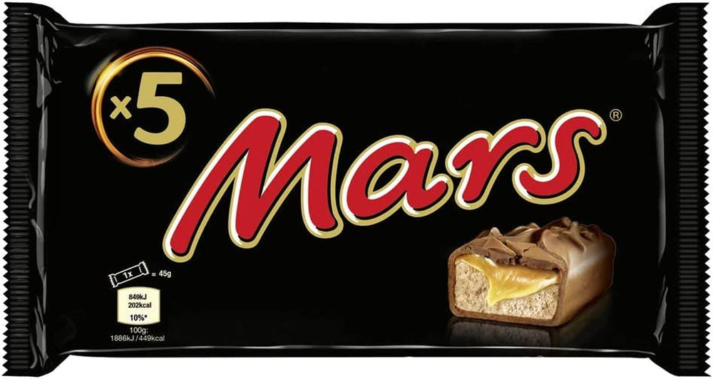 Batoane de ciocolată Mars, caramel, ciocolată, 1 pachet de 5 batoane (1 x 225 g) (pachet de 2)