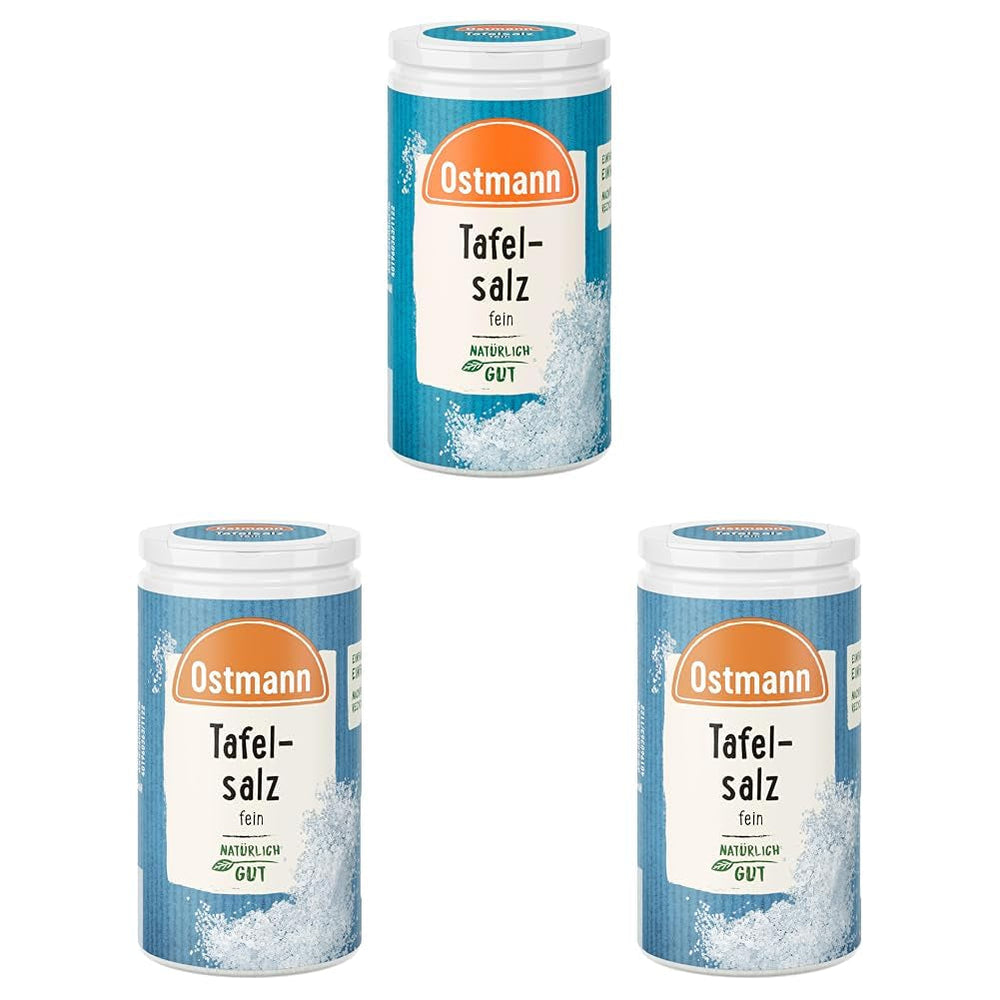 Ostmann Gewürze - Tafelsalz | Feines Speisesalz zum Nachsalzen | Mit praktischem Streuaufsatz | Natürliche Zutaten | 90 g in der Streudose