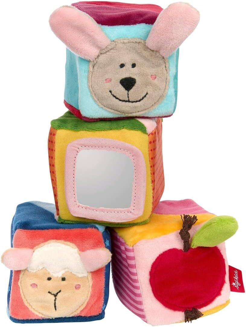 SIGIKID 41083 Safari Train Soft PlayQ Fete și băieți jucărie pentru copii recomandată de la 3 luni multicolor Jucarii Bebe Naty Shop Set de zaruri