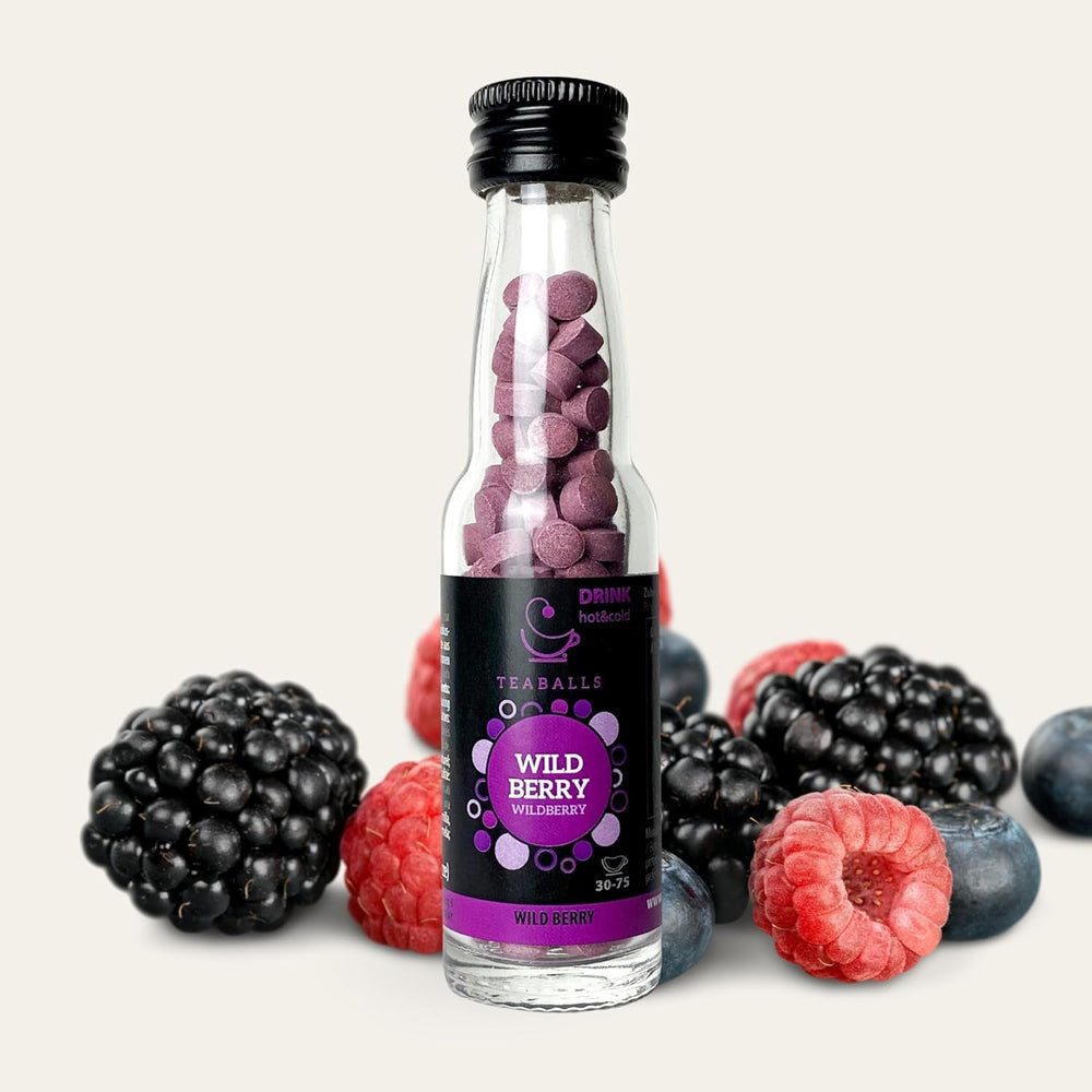 TEABALLS - Set de 3 POWER TEA MIX - ZMEURĂ, ENERGIE, CIREȘE Pentru aproximativ 120 de cești de ceai